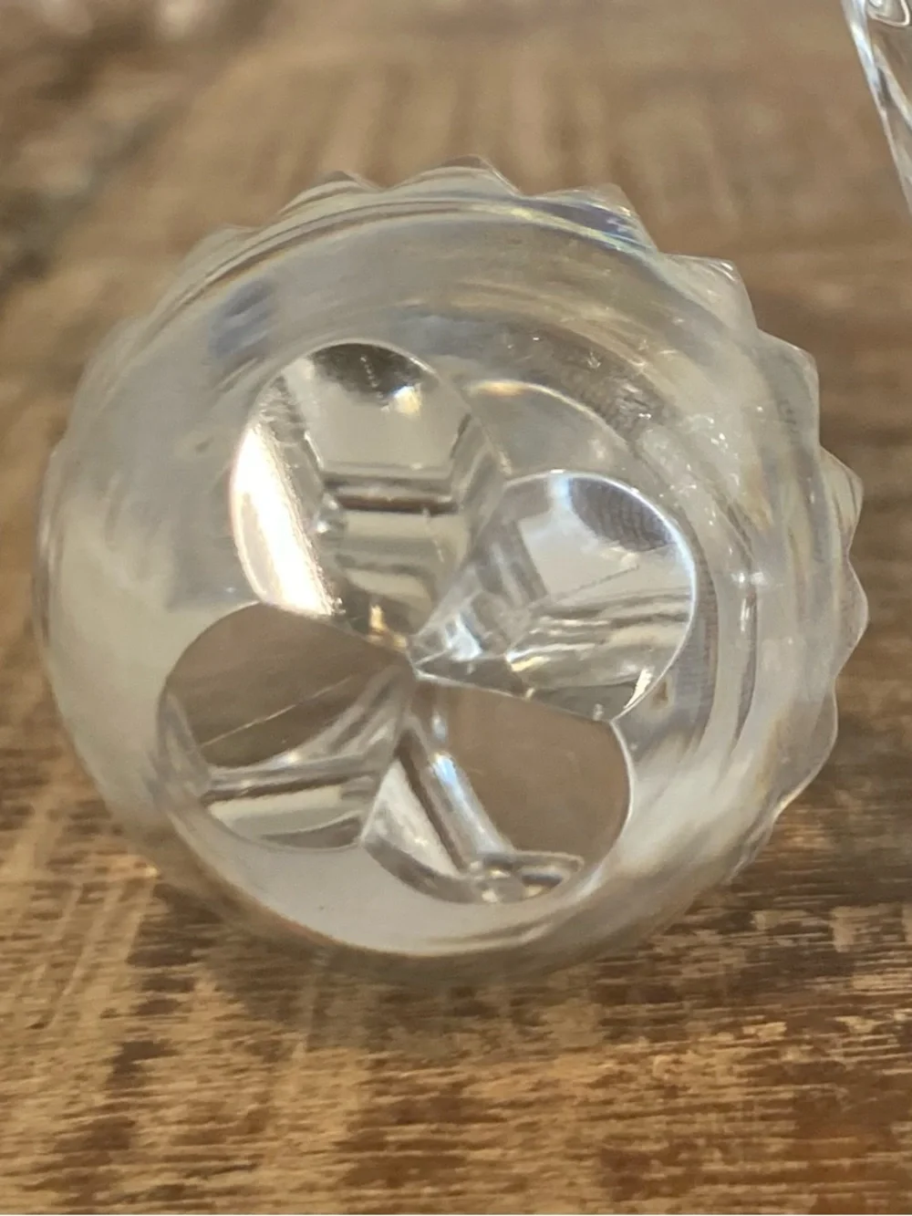 Cut Crystal Cruet Bottle with Stopper - 10”